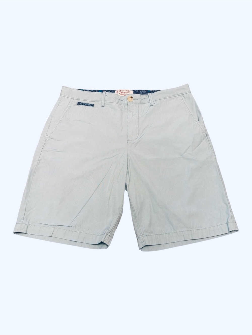 Original Penguin Light Blue Green Chino Shorts Men’s Size 34